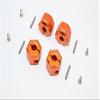 Aluminum Wheel Hex Adapter 14mmx12mm - 4Pcs Set Orange view 1