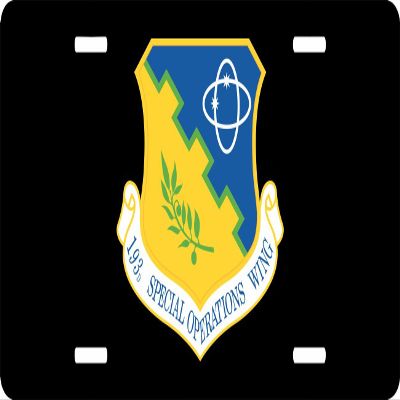 US Air Force 193rd Special Operations Wing License Plate