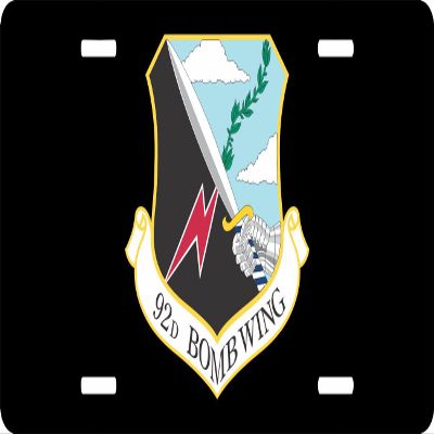 US Air Force 92nd Bomb Wing License Plate