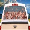 SignMission Flamingo Party Rear Window Graphic Truck View Thru Vinyl Decal Back view 1