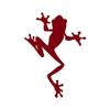 Applicable Pun Climbing Frog Amphibian Biology - Vinyl Decal for Outdoor Use on Cars, ATV, Boats, Windows and More - Burgundy 4 inch view 1