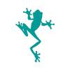Applicable Pun Climbing Frog Amphibian Biology - Vinyl Decal for Outdoor Use on Cars, ATV, Boats, Windows and More - Turquoise 4 inch view 1