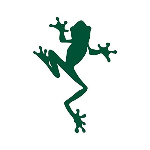 Applicable Pun Climbing Frog Amphibian Biology - Vinyl Decal for Outdoor Use on Cars, ATV, Boats, Windows and More - Forest Green 4 inch
