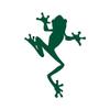 Applicable Pun Climbing Frog Amphibian Biology - Vinyl Decal for Outdoor Use on Cars, ATV, Boats, Windows and More - Forest Green 4 inch view 1