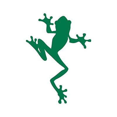 Applicable Pun Climbing Frog Amphibian Biology - Vinyl Decal for Outdoor Use on Cars, ATV, Boats, Windows and More - Green 4 inch
