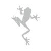 Applicable Pun Climbing Frog Amphibian Biology - Vinyl Decal for Outdoor Use on Cars, ATV, Boats, Windows and More - Light Grey 4 inch view 1