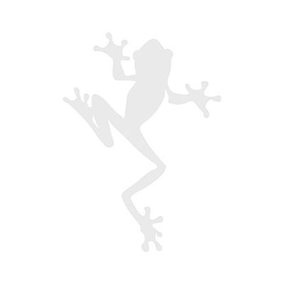 Applicable Pun Climbing Frog Amphibian Biology - Vinyl Decal for Outdoor Use on Cars, ATV, Boats, Windows and More - White 4 inch
