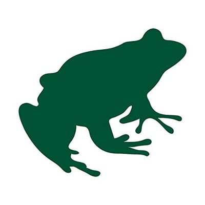 Applicable Pun Frog Looking up Ribbit Amphibian Rainforest Biology- Vinyl Decal for Outdoor Use on Cars, ATV, Boats, Windows and More - Forest Green 11 inch