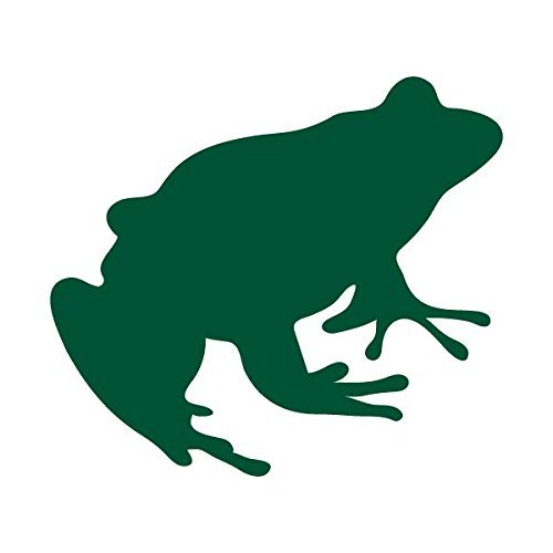 Applicable Pun Frog Looking up Ribbit Amphibian Rainforest Biology- Vinyl Decal for Outdoor Use on Cars, ATV, Boats, Windows and More - Forest Green 11 inch