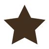 Applicable Pun Star Five Point Shape Polygon - Vinyl Decal for Outdoor Use on Cars, ATV, Boats, Windows and More - Brown 6 inch view 1