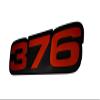 VMS Racing 376 RED on Black Highly Polished Aluminum Emblem Compatible with Chevy Chevrolet Pontiac Cadillac Holden Special Vehicles HSV GMC view 4