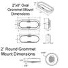 Johnson Trailer Parts LED Light Kit for Trailers Trucks RV - Oval Stop/Turn/Tail Lights - Oval Reverse Lights - 2" Round Amber Lights - 2" Round Red Lights (Over 80" Width) (Grommet Mounted) view 2