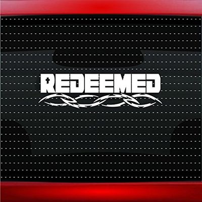 Noizy Graphics Redeemed - Cross Christian Car Sticker Truck Window Vinyl Decal Color: Yellow