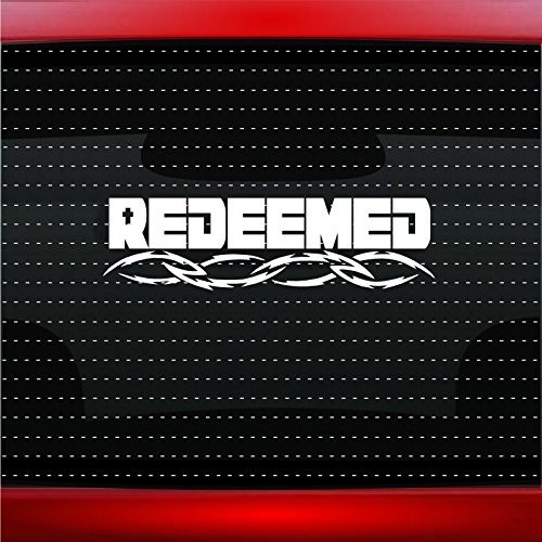 Noizy Graphics Redeemed - Cross Christian Car Sticker Truck Window Vinyl Decal Color: Yellow