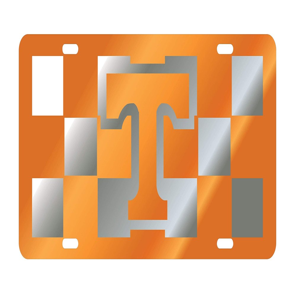 Craftique Tennessee Volunteers, Laser Cut Checker Board License Plate Auto Tag, Made in The USA