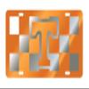 Craftique Tennessee Volunteers, Laser Cut Checker Board License Plate Auto Tag, Made in The USA view 1