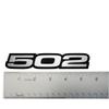 VMS Racing 502 Silver on Black Highly Polished Aluminum Emblem Compatible with Chevy Chevrolet GMC view 3