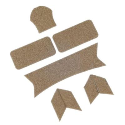 DLP Tactical Helmet Hook and Loop Panel Set Fits OPS-Core Maritime Fast ACH MICH & Similar Helmets for Patches IR Markers Strobes Counterweights ARC Rail Compatible (Tan)