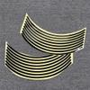 Sunny Motorcycle New Black Rim Stickers Wheel Stripe Tape 17 '' view 1