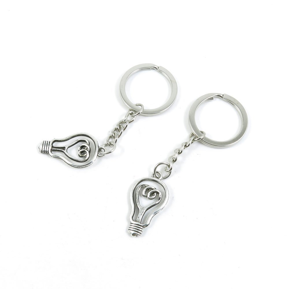2 PCS Arts Crafts Fashion Jewelry Making Findings Key Ring Chains Tags Clasps Keyring Keychain D7QP5P Bulb