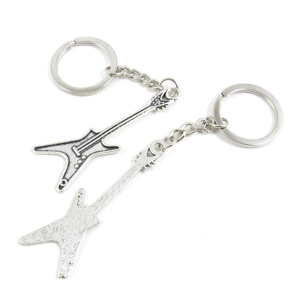 1 PCS Arts Crafts Fashion Jewelry Making Findings Key Ring Chains Tags Clasps Keyring Keychain X8KK0I Electric Guitar