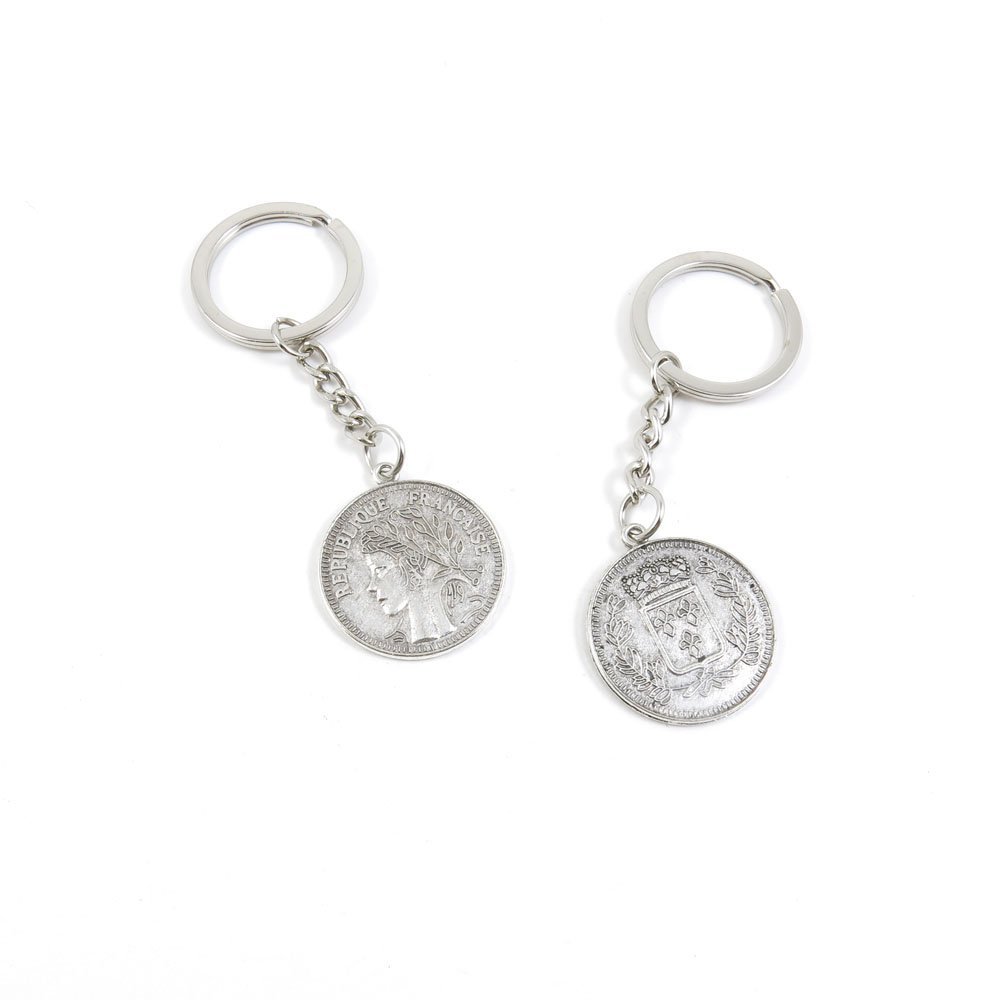 2 PCS Arts Crafts Fashion Jewelry Making Findings Key Ring Chains Tags Clasps Keyring Keychain P6WT7B France Signs
