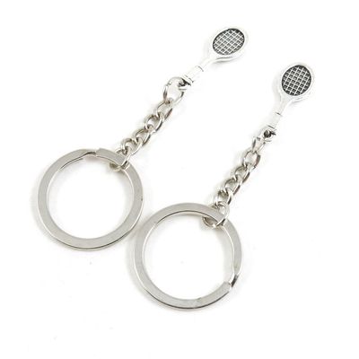 2 PCS Arts Crafts Fashion Jewelry Making Findings Key Ring Chains Tags Clasps Keyring Keychain G0AE4L Tennis Racket