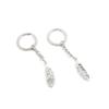 2 PCS Arts Crafts Fashion Jewelry Making Findings Key Ring Chains Tags Clasps Keyring Keychain N7KJ7C Feather view 1