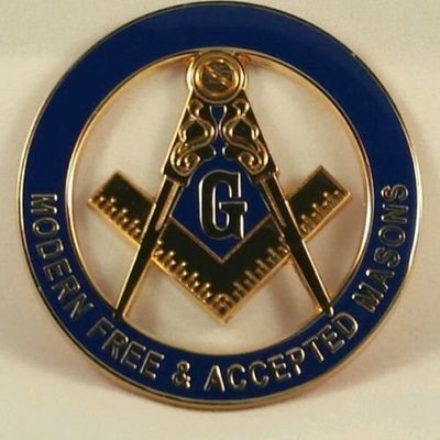 Freemason Masonic Free & Accepted Modern Masons Cut-Out Car Emblem