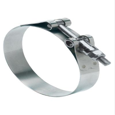 Ideal-Tridon 1-1/2 in. 1-5/8 in. 150 Silver Hose Clamp with Tongue Bridge Stainless Steel Band