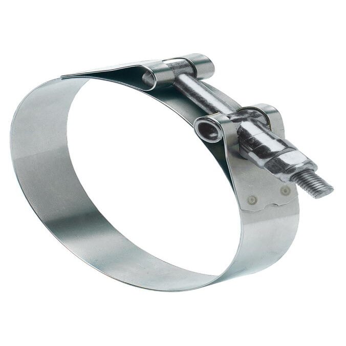 Ideal-Tridon 1-1/2 in. 1-5/8 in. 150 Silver Hose Clamp with Tongue Bridge Stainless Steel Band