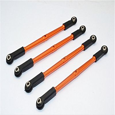 Axial Wraith Upgrade Parts Aluminum Front/Rear Lower Thread Rod - 4Pcs Set Orange