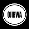 6" die Cut White Vinyl OJIBWA Oval Euro Style Vinyl Decal Sticker view 1