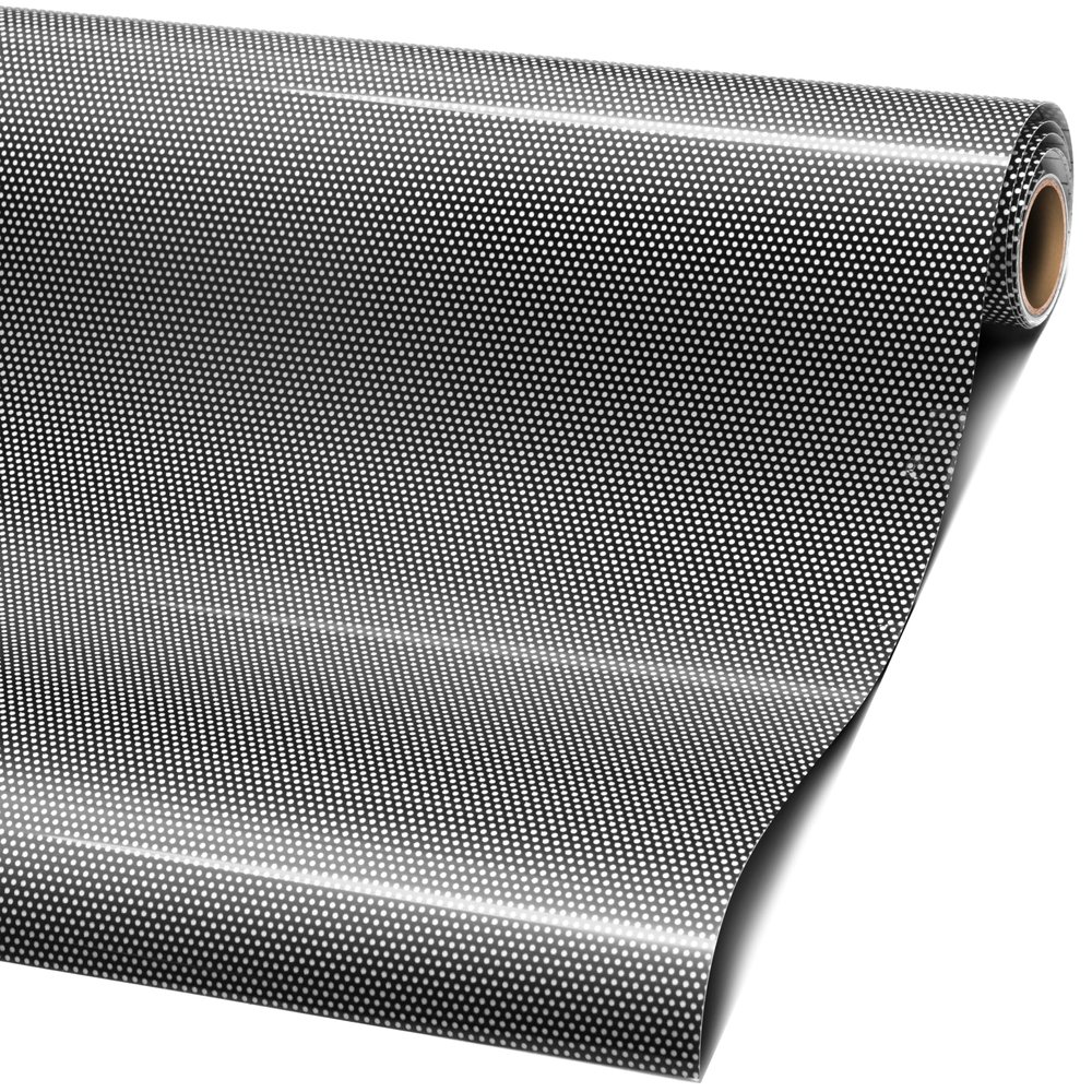 VViViD One-Way Perforated Black Vinyl Privacy Window Film Adhesive Glass Wrap Roll (0.5ft x 54 inches)