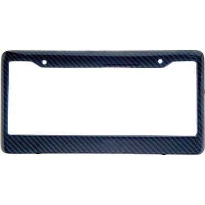 BLVD-LPF OBEY YOUR LUXURY Real 100% Blue Carbon Fiber License Plate Frame Tag Cover FF - C with Matching Screw Caps - 1 Frame
