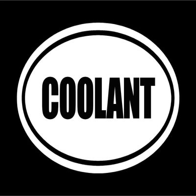 6" die Cut White Vinyl COOLANT Oval Euro Style Vinyl Decal Sticker