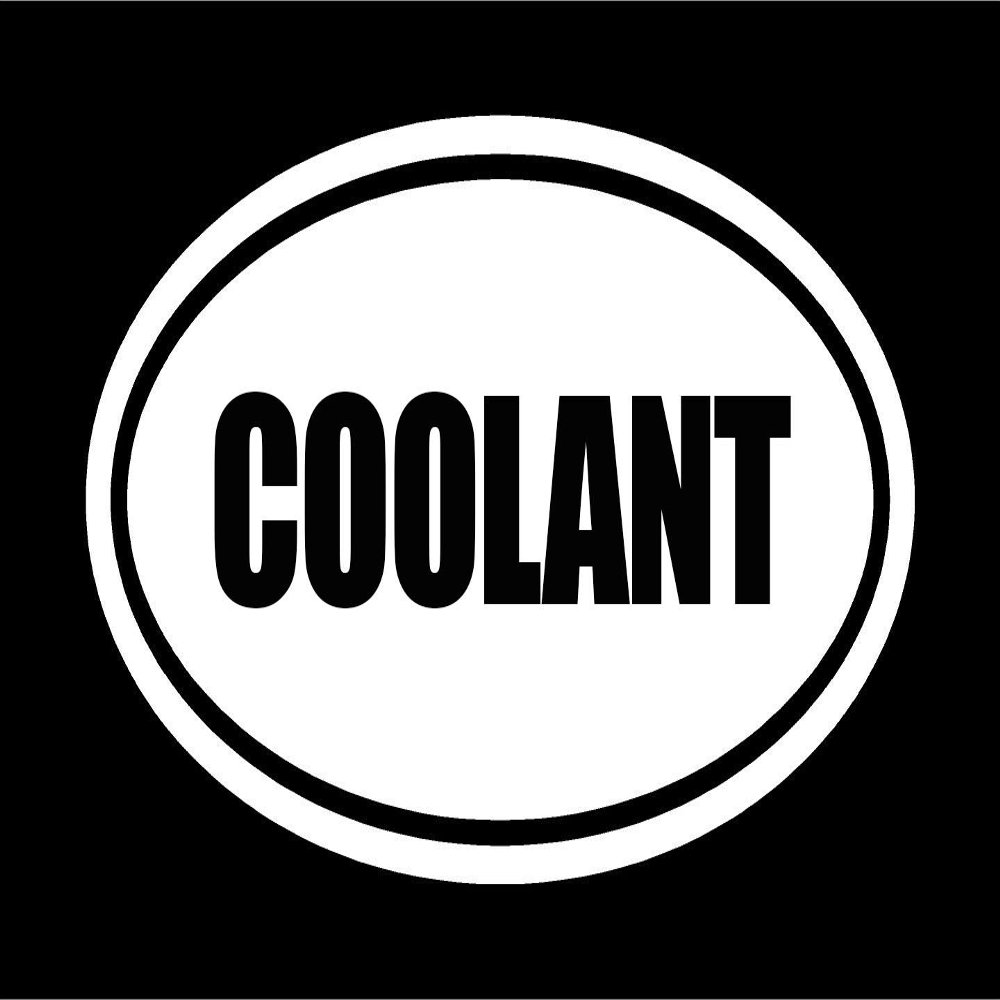 6" die Cut White Vinyl COOLANT Oval Euro Style Vinyl Decal Sticker
