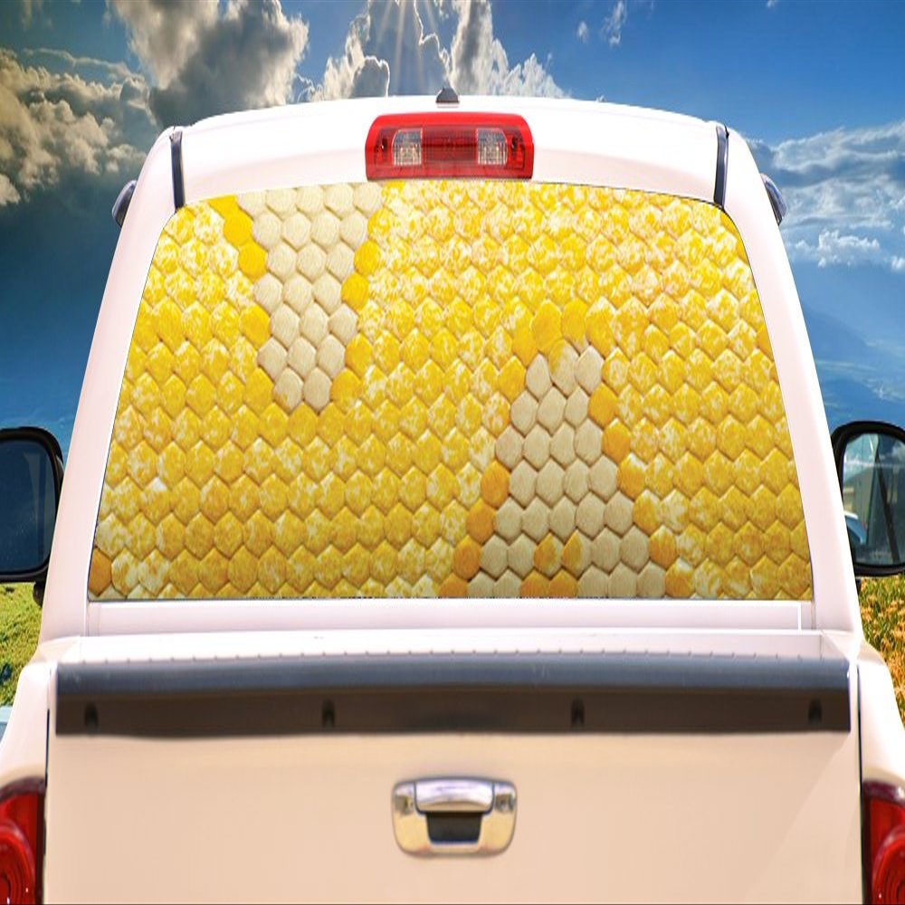 SignMission Albino Python Rear Window Graphic Truck View Thru Vinyl Decal Back