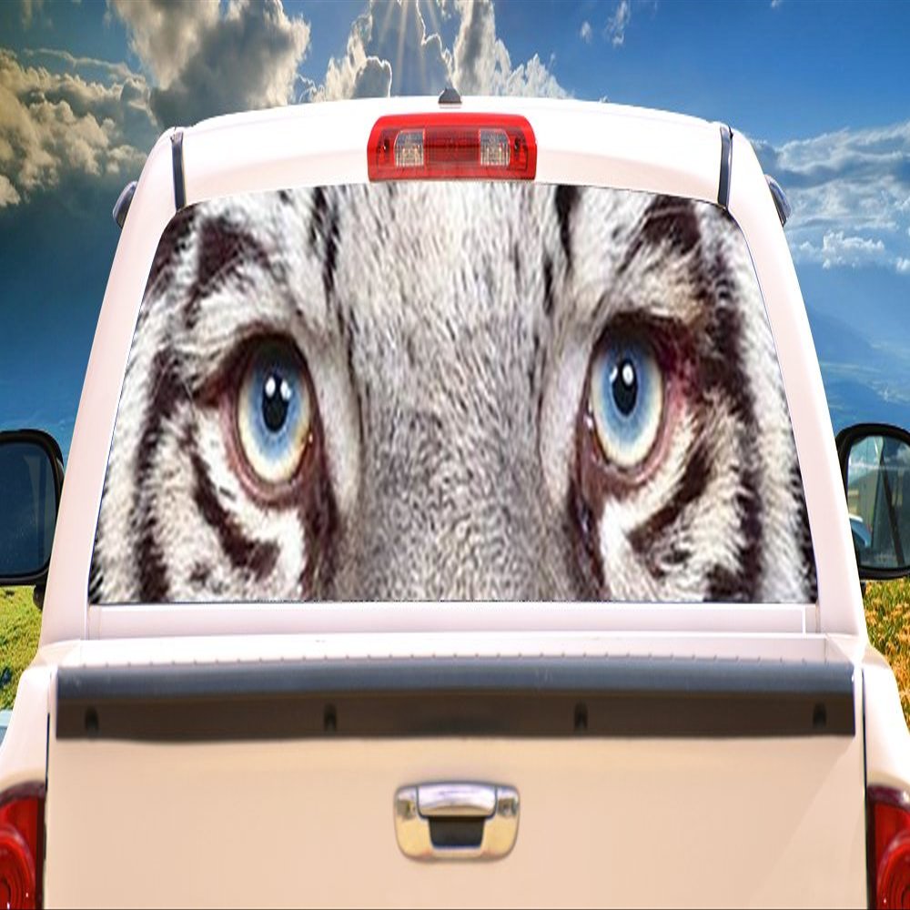 SignMission White Tiger Rear Window Graphic Decal Tint Film Back Animal car