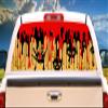 SignMission Bloody Rear Window Graphic Back Truck Decal SUV View Thru Vinyl car view 1
