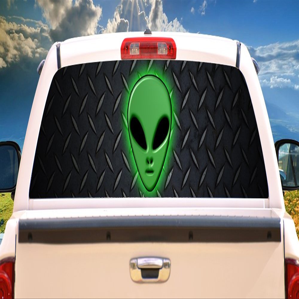 SignMission AlienRear Window Graphic Back Truck Decal SUV View Thru Vinyl Area 51