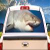 SignMission Shark Rear Window Graphic Decal Tint Truck View Thru Vinyl view 1