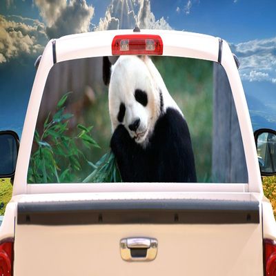 SignMission PandaRear Window Graphic Back Truck Decal SUV View Thru Vinyl