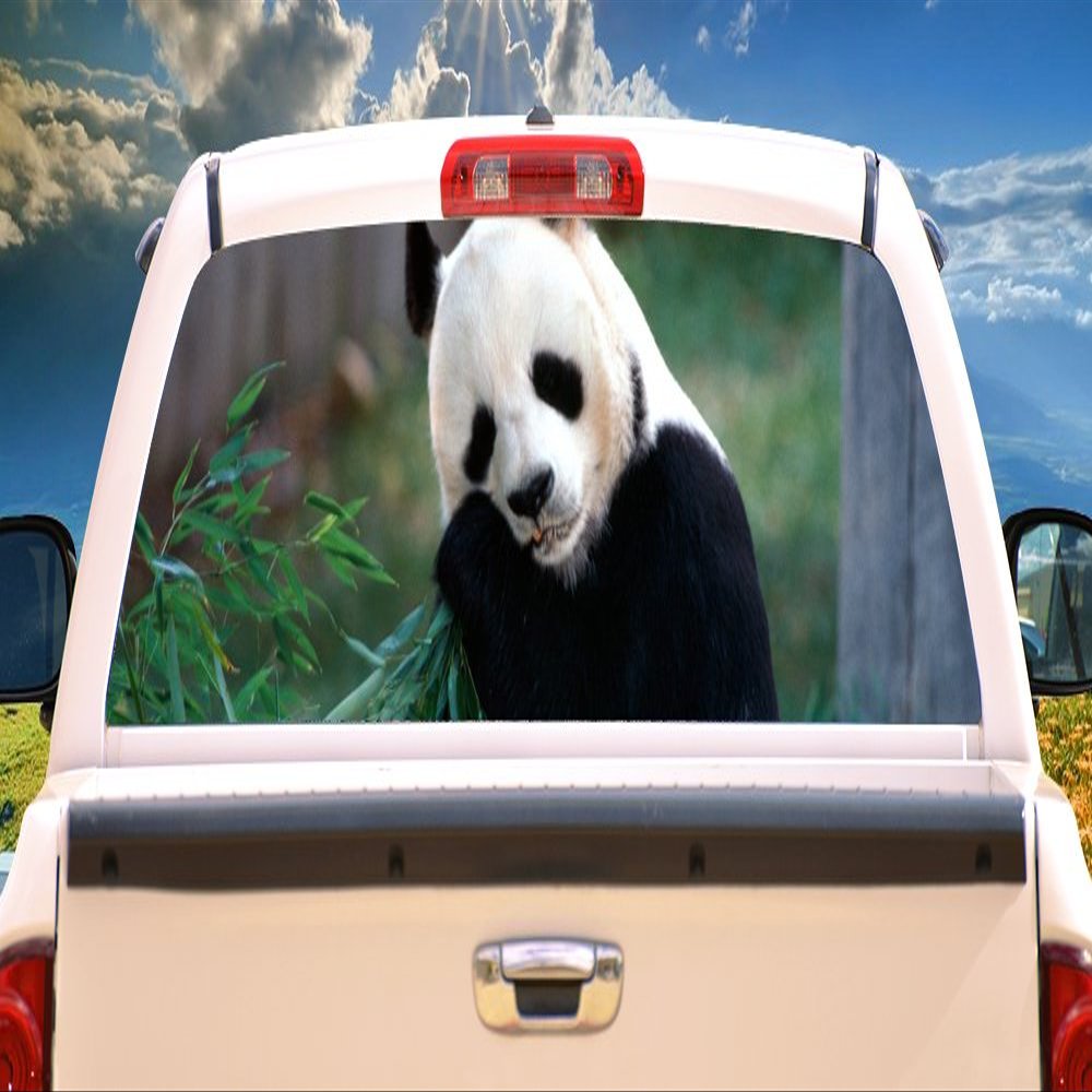 SignMission PandaRear Window Graphic Back Truck Decal SUV View Thru Vinyl