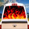 SignMission RED FlamesRear Window Graphic Back Truck Decal SUV View Thru Vinyl view 1