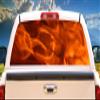 SignMission Flames 1 Rear Window Graphic Tint Decal Truck View Thru Vinyl view 1