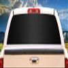 SignMission Carbon Fiber Rear Window Graphic Truck View Thru Vinyl Decal Back view 1