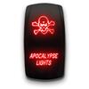 Apocalypse Lights - Red - Laser Etched 5-Pin Double Pole Single Throw Maintained ON-Off DPST Toggle Switch 20A 12V view 1