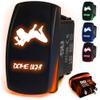 Waterproof Rocker Switch ON/Off, LED Backlit with Etched Design 12v UTV Rock Light Switch, Auto, Boat 20A Variation (Blue, Dome Light) view 1