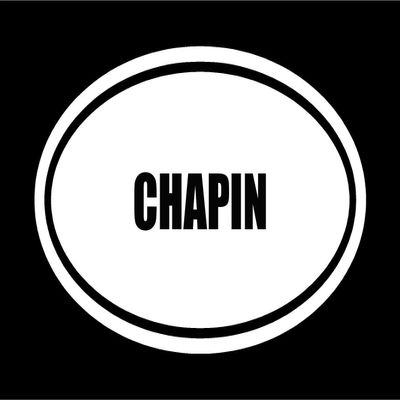 6" die Cut White Vinyl Chapin Name Oval Euro Style Decal Sticker